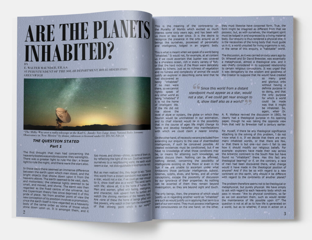 magazine spread mockup. simply shows an open magazine featuring the layout provided.