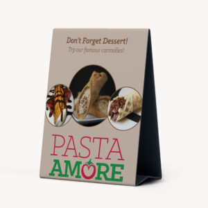 table tent mockup, dessert side.