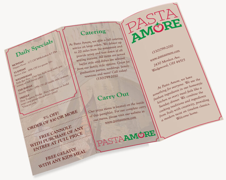 trifold brochure mockup. outside.