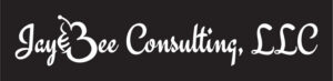 jaybee consulting solid white logo on a black background for visibility.