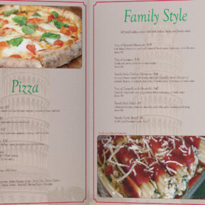 thumbnail image shows a partial view of an italian food menu.